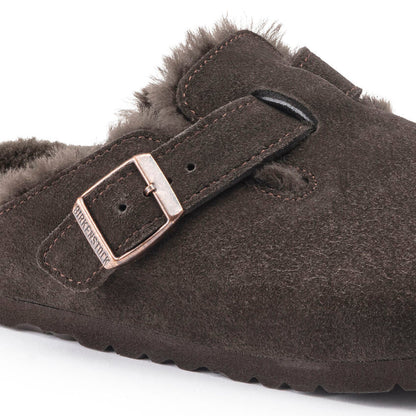 Unisex Boston Shearling Suede Leather Mocha Regular/Wide