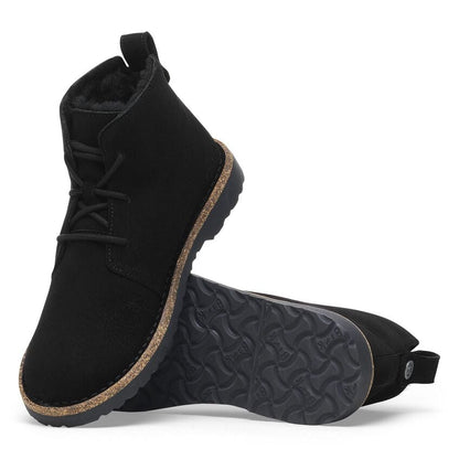 Uppsala Mid Shearling Suede Leather Regular/Wide Black