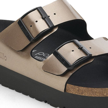 Women's Arizona Platform Birko-flor Metallic Taupe Medium/Narrow