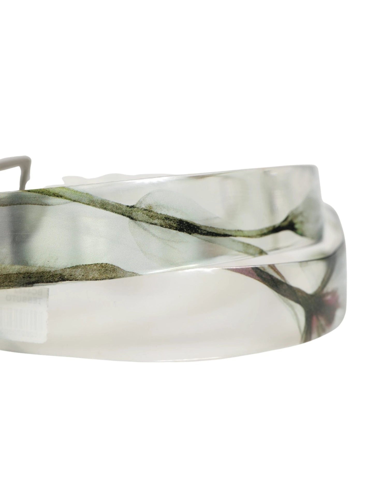 Dolce & Gabbana Men White Floral PVC Silver Metal Buckle Belt