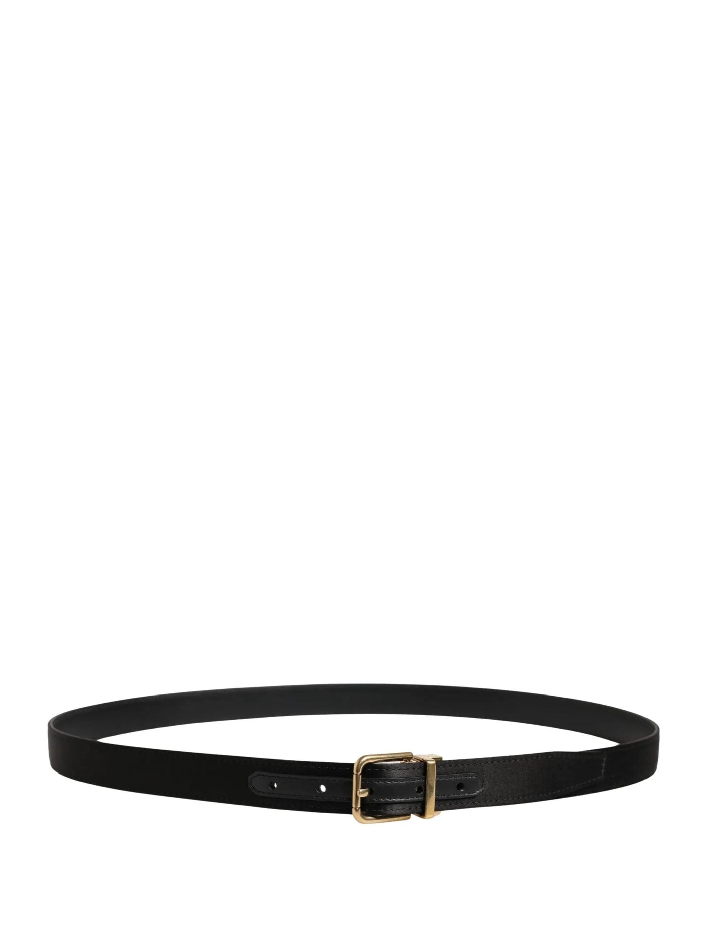 Dolce & Gabbana Black Viscose Metal Buckle Belt