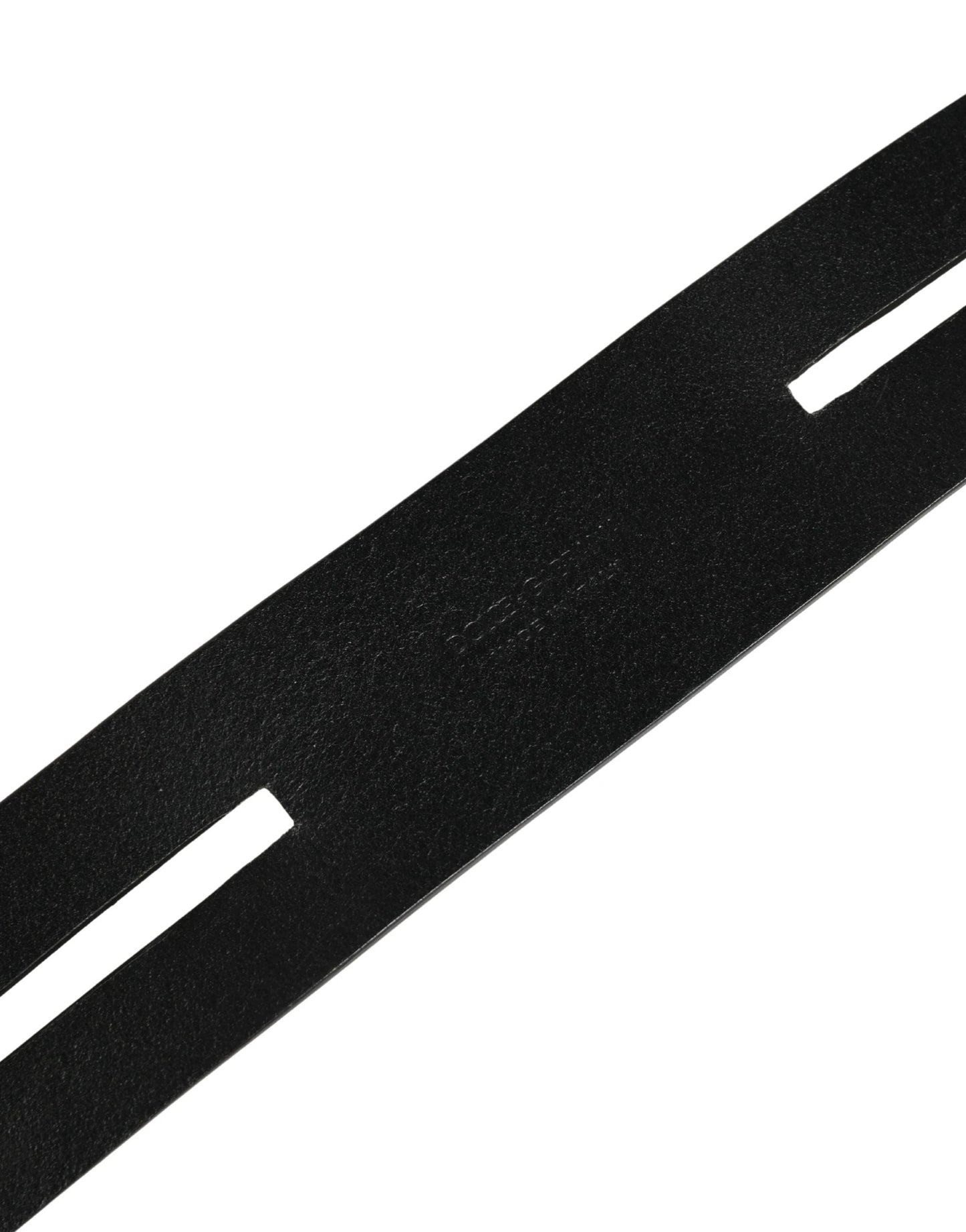 Dolce & Gabbana Black Double Strap Leather Silver Buckle Belt
