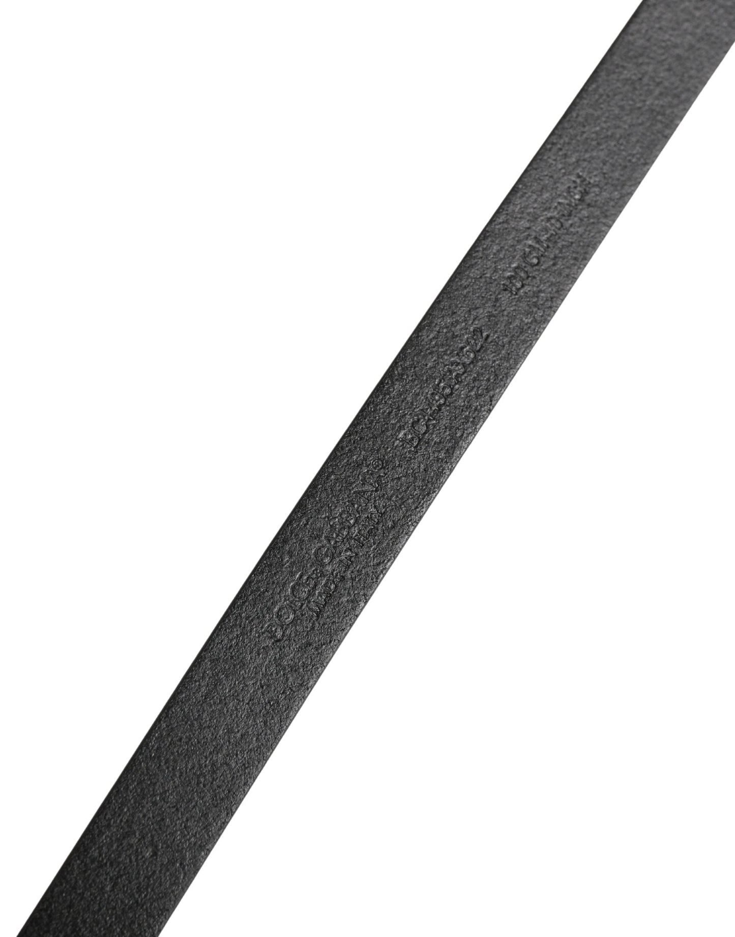 Dolce & Gabbana Men Black Leather Classic Metal Buckle Belt