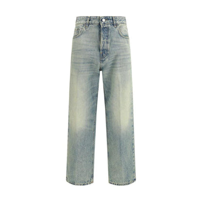 Haikure Blue Cotton Straight-Leg Jeans