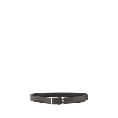 Ferragamo Black Calf Leather Bos Taurus Belt