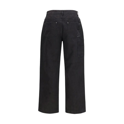 Represent Black Cotton Casual Pants