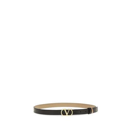 Valentino Garavani Black Calf Leather Bos Taurus Belt