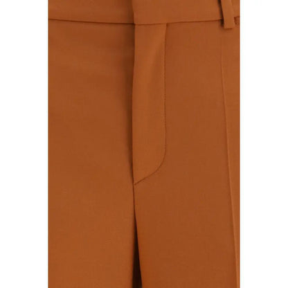Chloé Orange Cotton Flared Pants