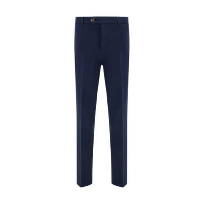 Brunello Cucinelli Blue Cotton Casual Pants