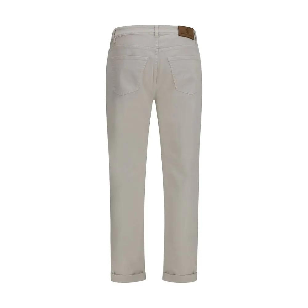 Brunello Cucinelli White Cotton Straight-Leg Jeans