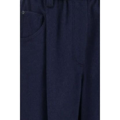 Brunello Cucinelli Blue Wool Oves Aries Pants