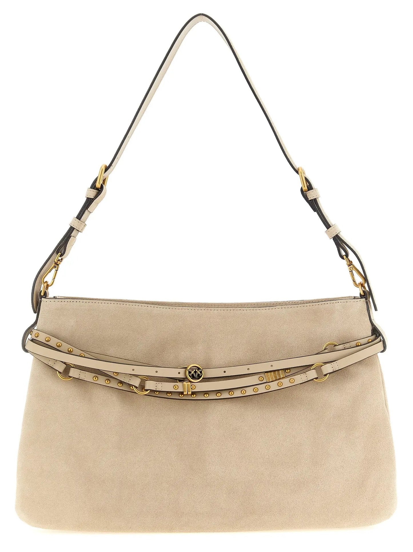 PINKO Beige Cowhide Shoulder Bag