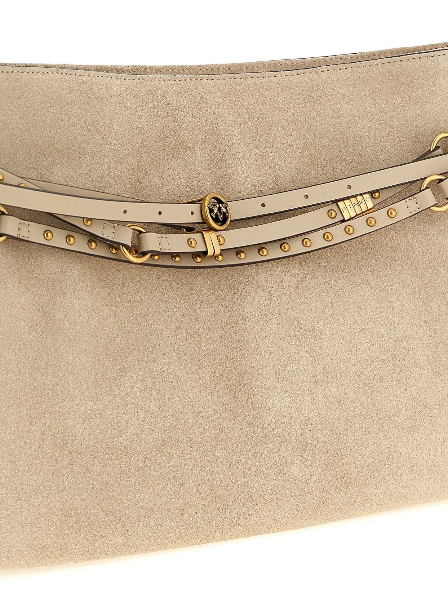 PINKO Beige Cowhide Shoulder Bag