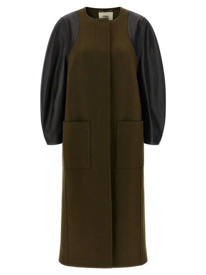 Fendi Bicolor Viscose Coat