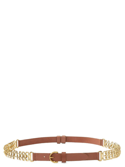 PINKO Brown Calfskin Regular Belt