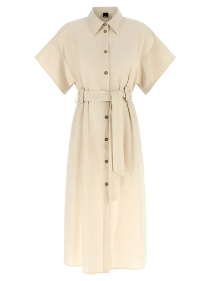 PINKO Beige Cotton Midi Dress
