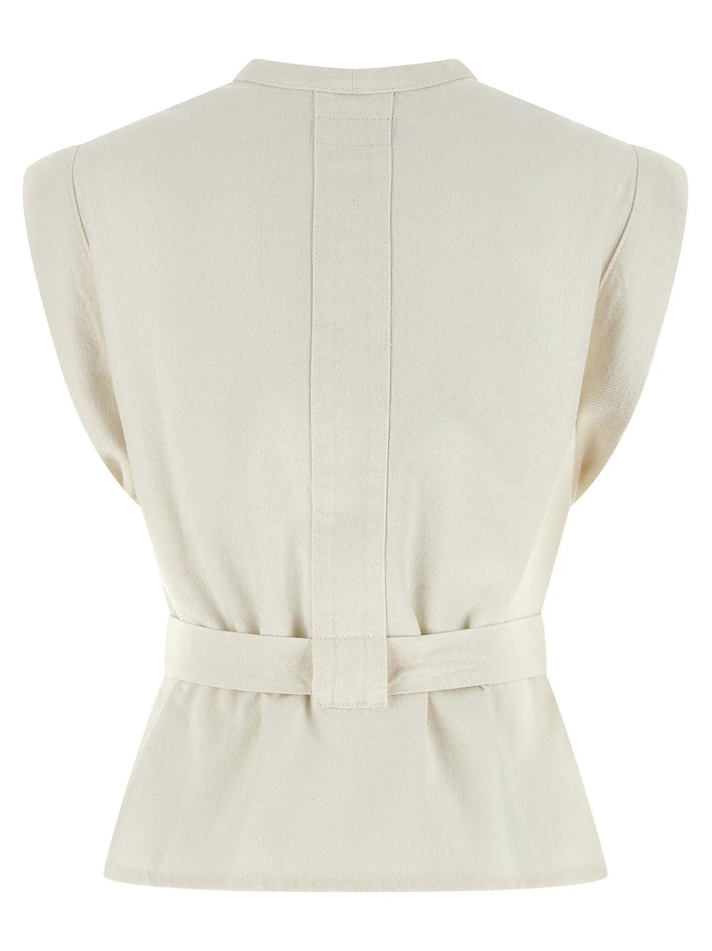 Lemaire White Cotton Sleeveless Jacket