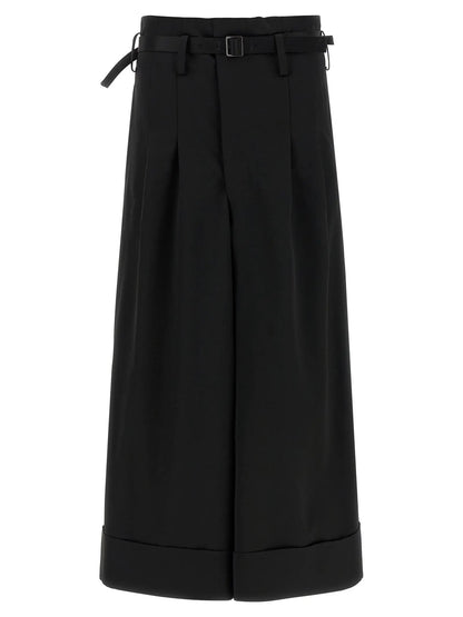 Junya Watanabe Black Acetate Flared Pants