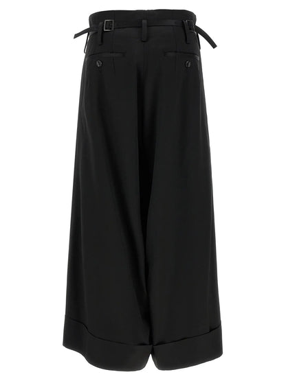 Junya Watanabe Black Acetate Flared Pants