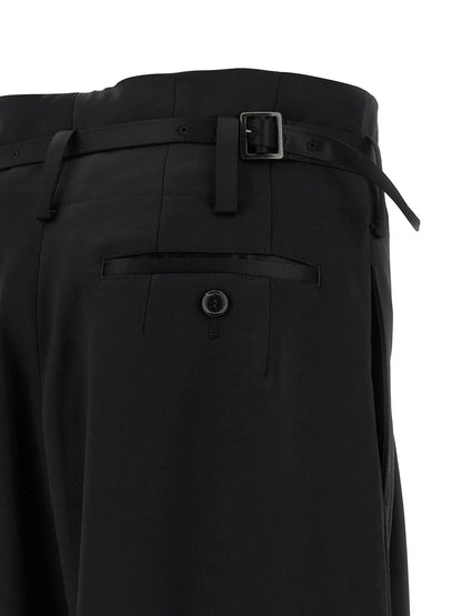 Junya Watanabe Black Acetate Flared Pants
