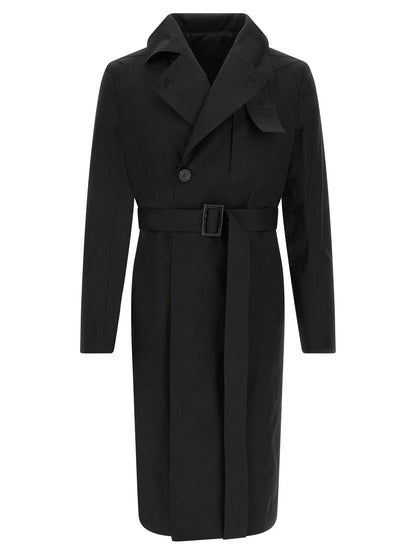 Rick Owens Black Cotton Coat