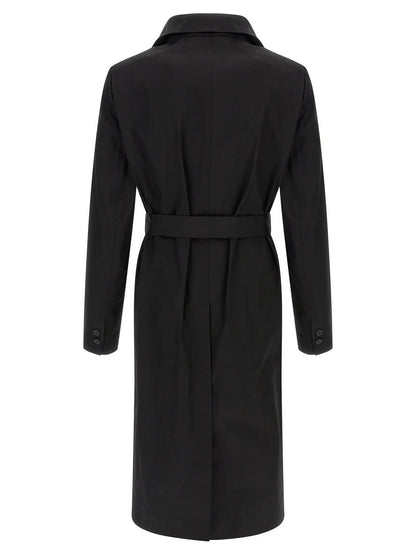 Rick Owens Black Cotton Coat