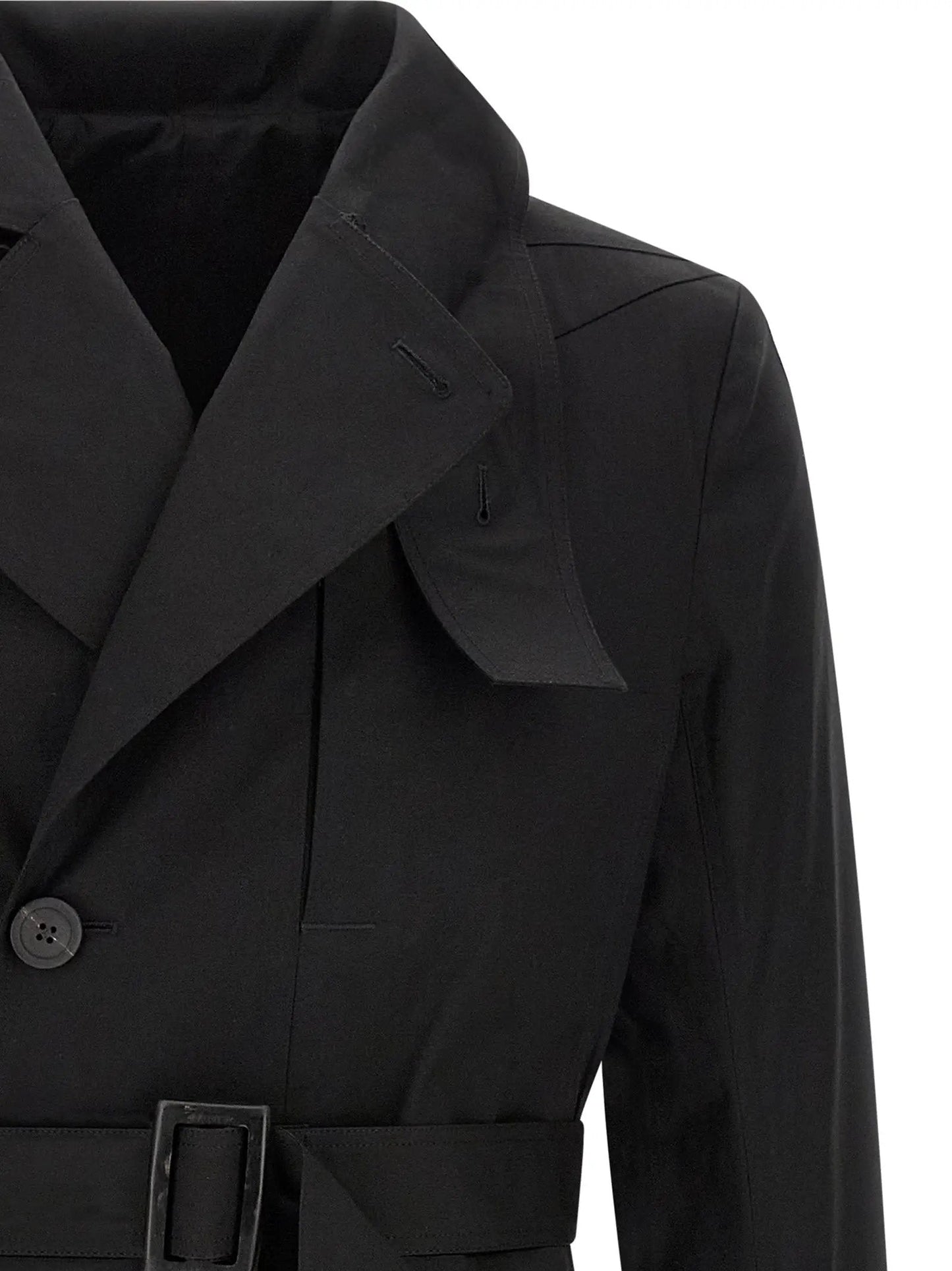 Rick Owens Black Cotton Coat
