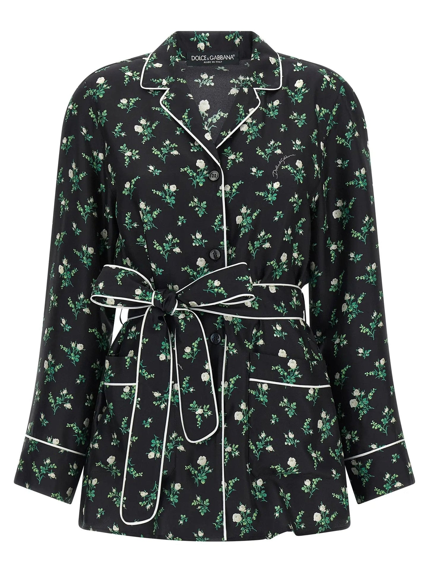 Dolce & Gabbana Black Silk Blouse
