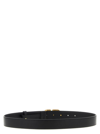 Valentino Garavani Black Calfskin Regular Belt