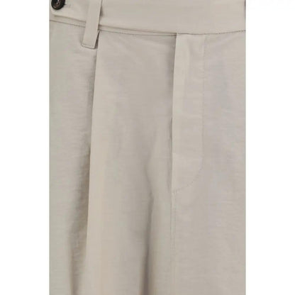 Brunello Cucinelli Beige Cotton Midi Skirt
