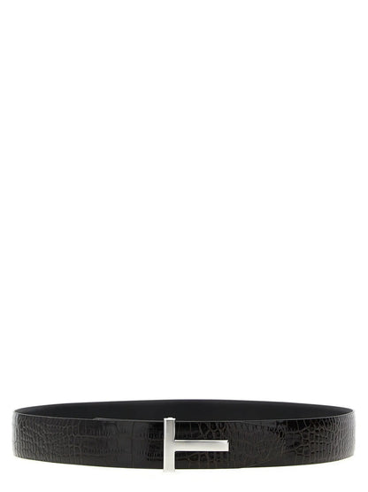 Tom Ford Brown Calfskin Belt