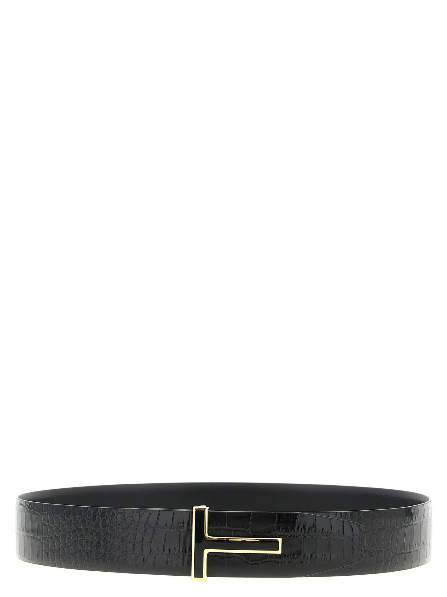 Tom Ford Black Calfskin Regular Belt