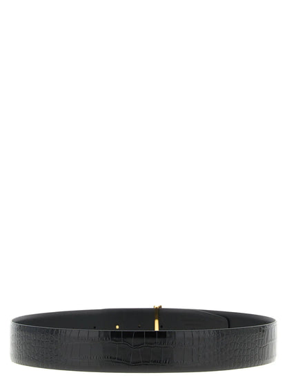 Tom Ford Black Calfskin Regular Belt