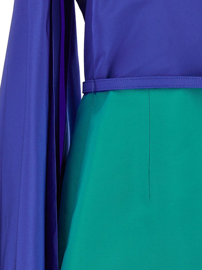 Carolina Herrera Multicolor Silk Midi Dress