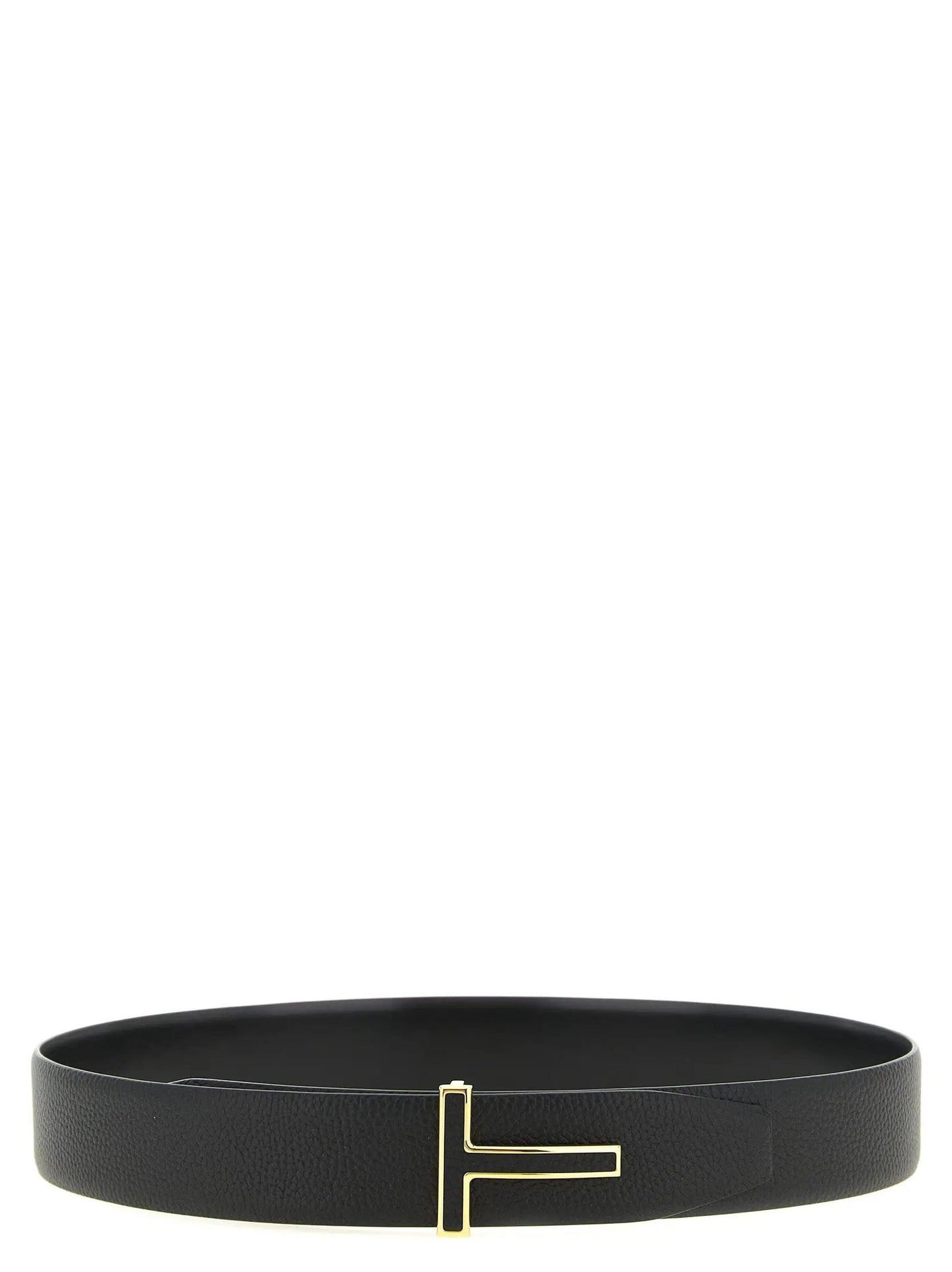 Tom Ford Black Calfskin Regular Belt