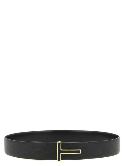 Tom Ford Black Calfskin Regular Belt