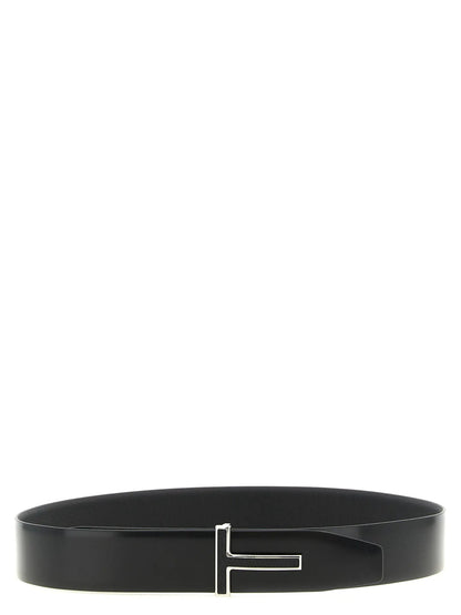 Tom Ford Black Calfskin Regular Belt