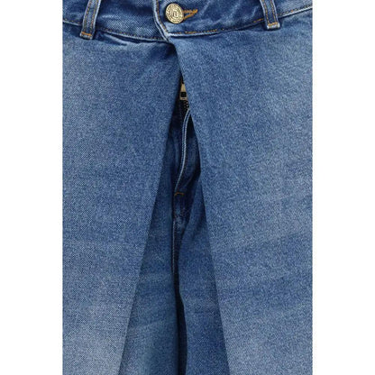Balmain Blue Cotton Relaxed Fit Jeans