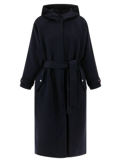 PINKO Blue Polyamide Coat