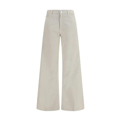 Haikure White Cotton Relaxed Fit Jeans