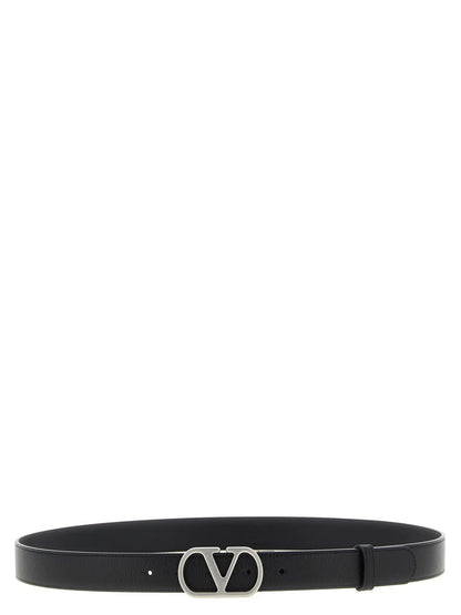 Valentino Garavani Black Calfskin Regular Belt