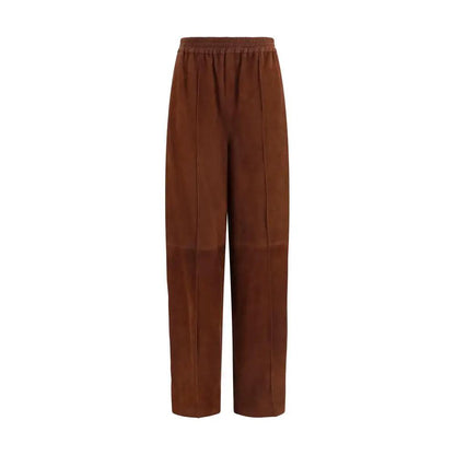 Fabiana Filippi Brown Leather Casual Pants