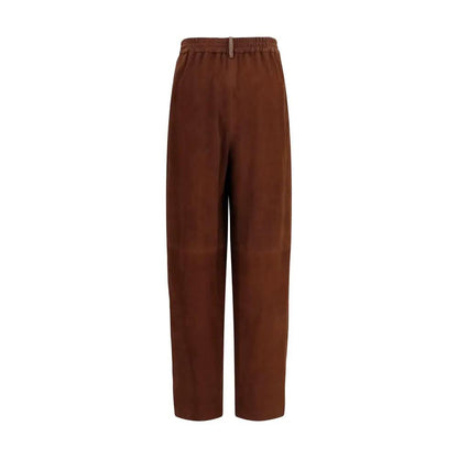 Fabiana Filippi Brown Leather Casual Pants