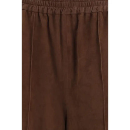 Fabiana Filippi Brown Leather Casual Pants