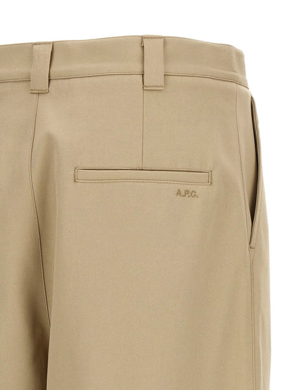 A.P.C. Beige Cotton Casual Pants
