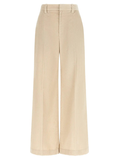 Brunello Cucinelli Beige Cotton Casual Pants