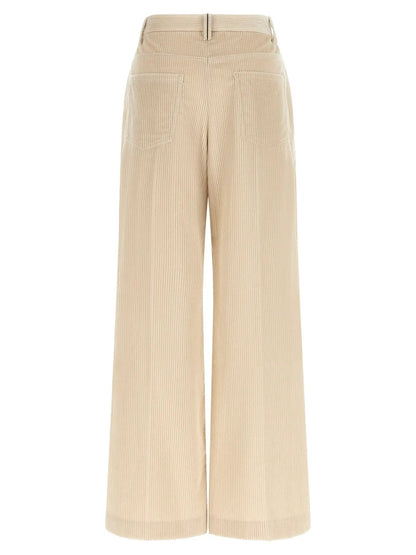 Brunello Cucinelli Beige Cotton Casual Pants