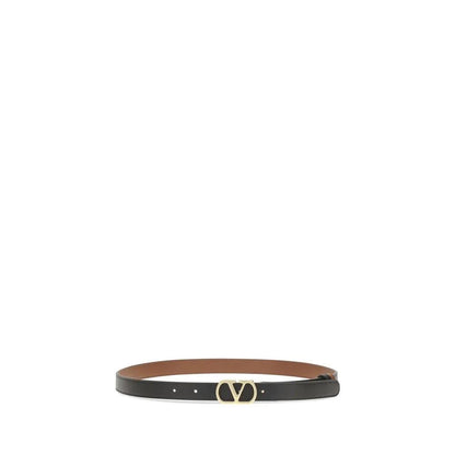 Valentino Garavani Black Calfskin Leather Belt