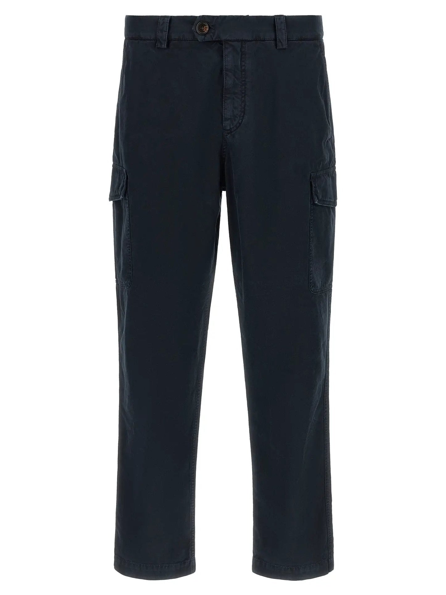 Brunello Cucinelli Blue Cotton Cargo Pants