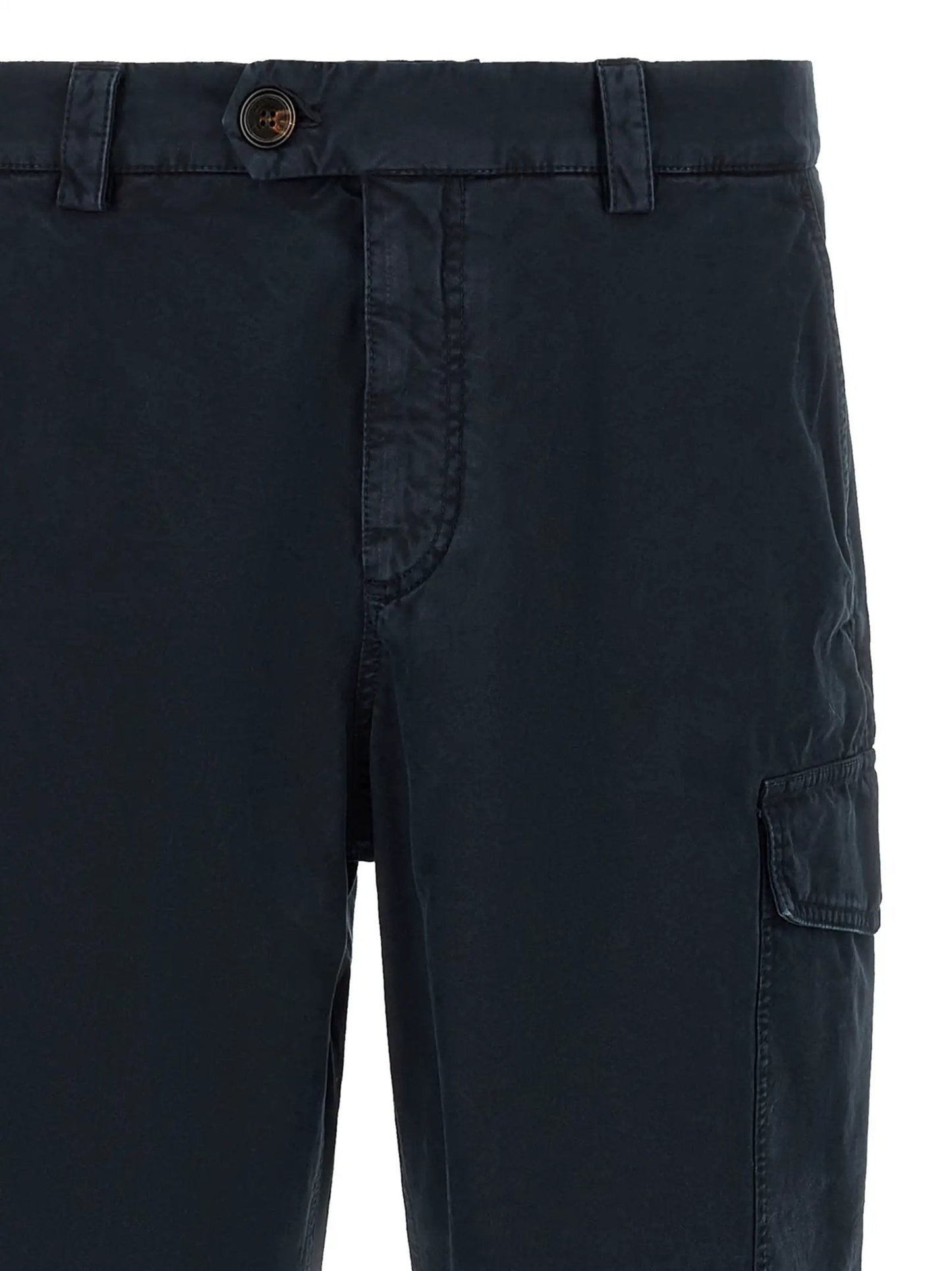 Brunello Cucinelli Blue Cotton Cargo Pants